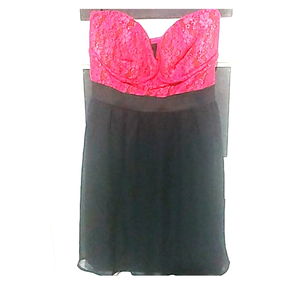 Pink and black Dress